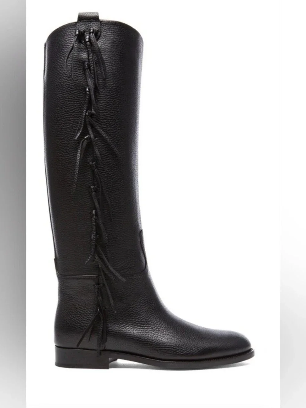 Valentino Garavani Tall Black leather riding boots